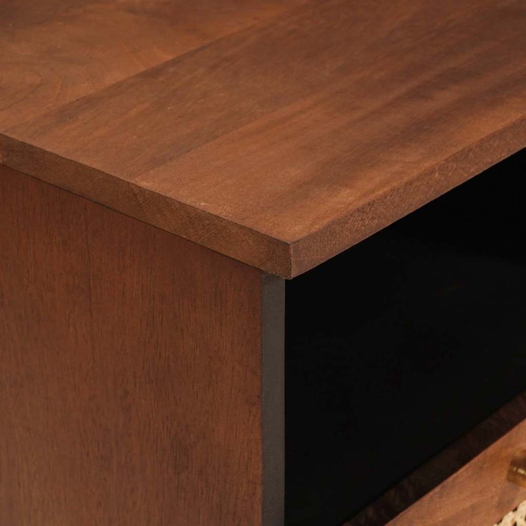TV-Schränk mit Regal Braun 70 x 33,5 x 46 cm Massivholz Mango