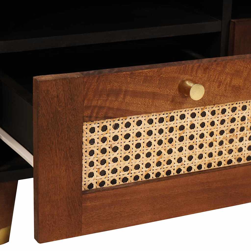 TV-Schränk mit Regal Braun 70 x 33,5 x 46 cm Massivholz Mango