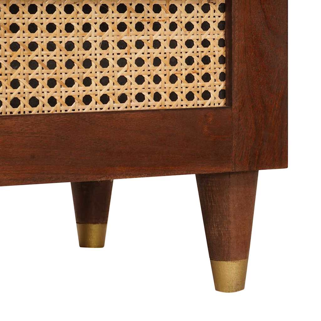 TV-Schränk mit Regal Braun 70 x 33,5 x 46 cm Massivholz Mango