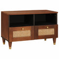 TV-Schränk mit Regal Braun 70 x 33,5 x 46 cm Massivholz Mango