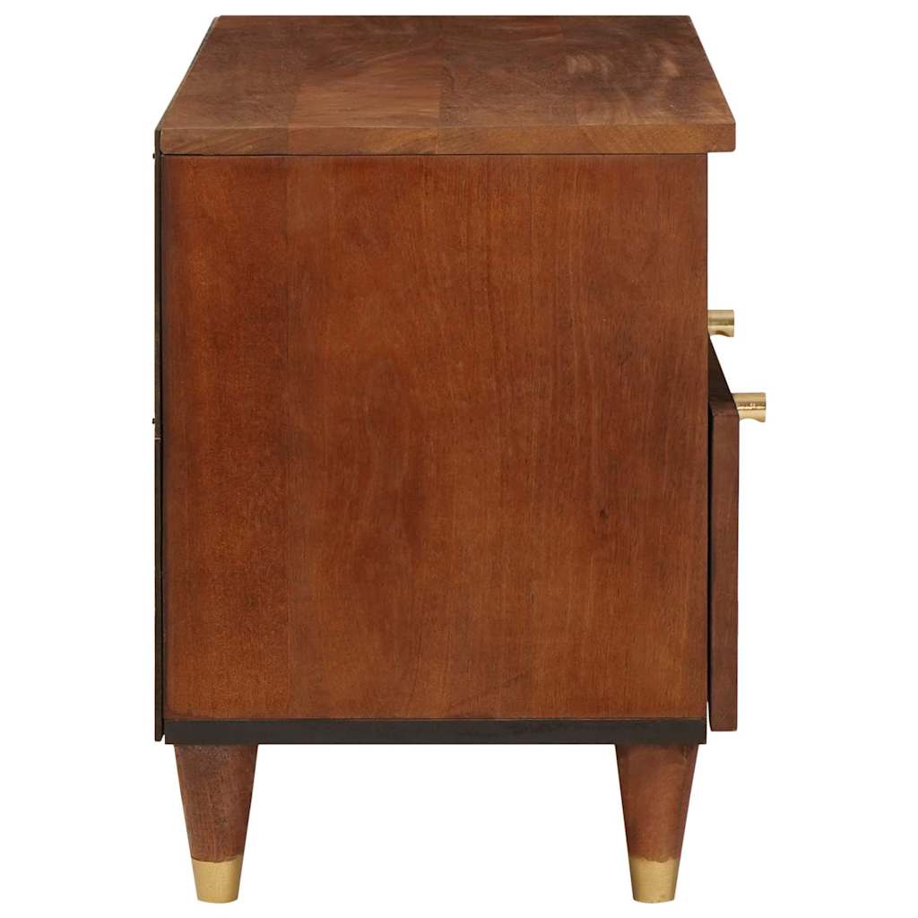 TV-Schränk mit Regal Braun 70 x 33,5 x 46 cm Massivholz Mango