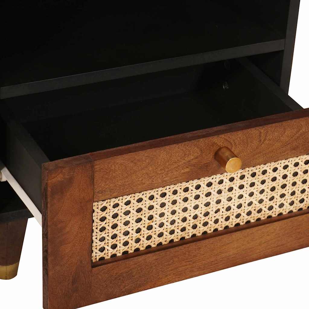 Nachttisch Braun 40 x 33 x 46 cm Massivholz Akazie