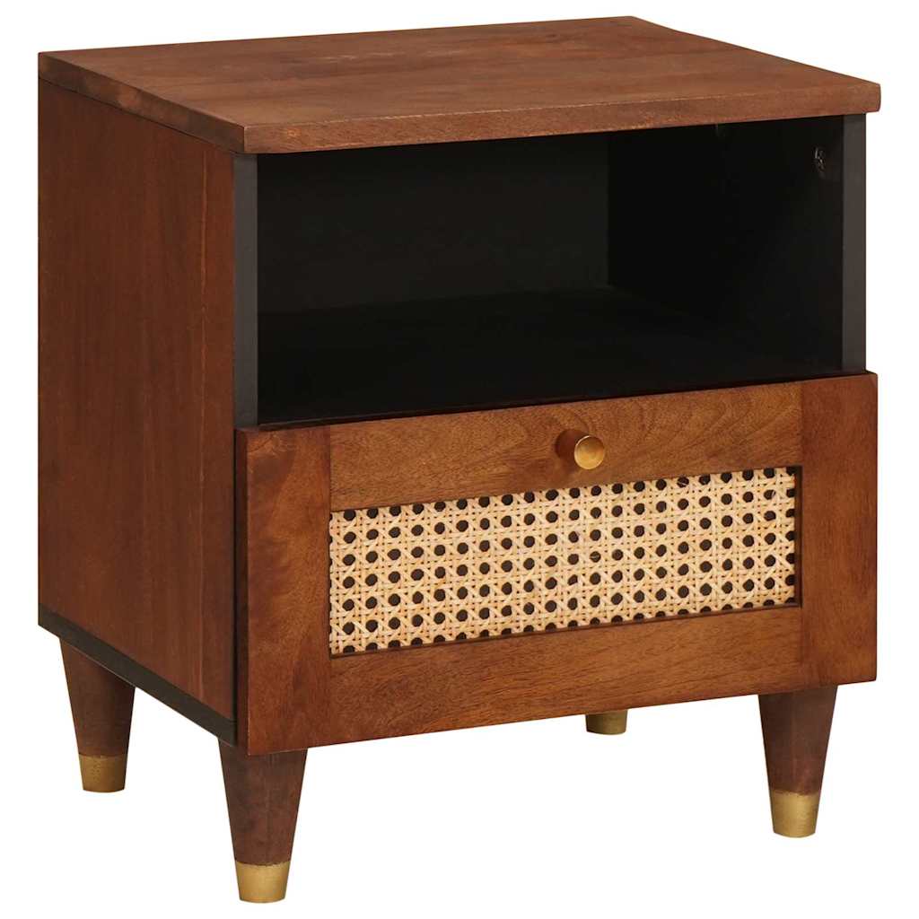 Nachttisch Braun 40 x 33 x 46 cm Massivholz Akazie