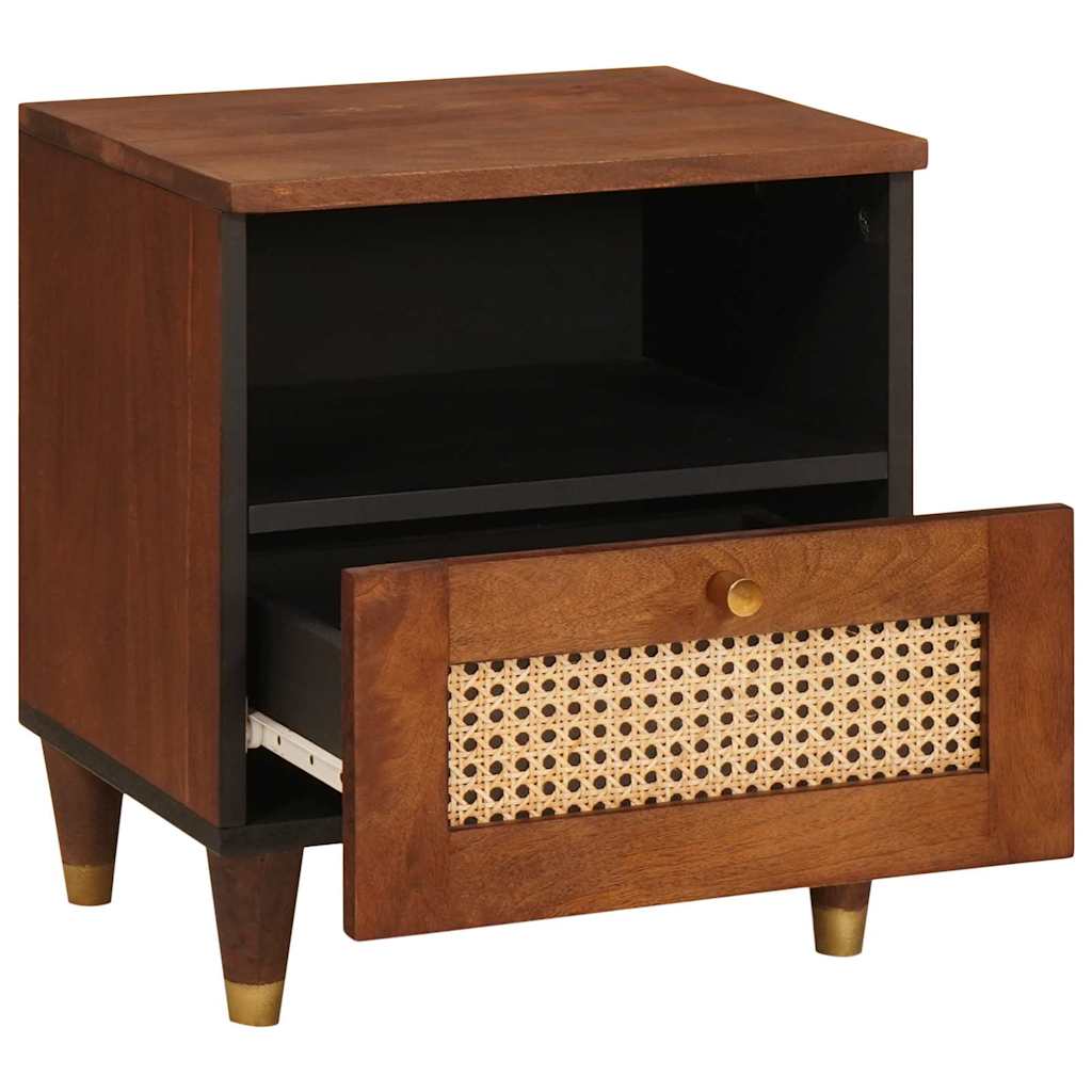 Nachttisch Braun 40 x 33 x 46 cm Massivholz Akazie