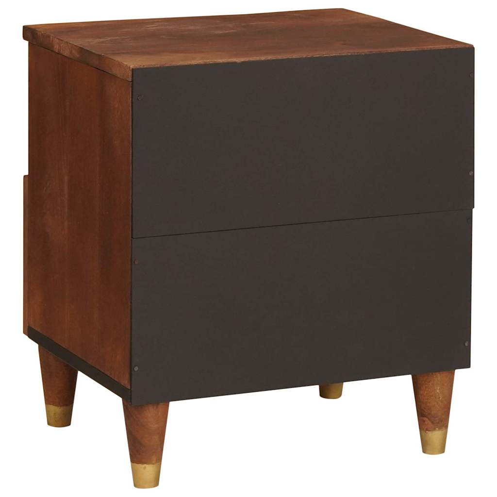 Nachttisch Braun 40 x 33 x 46 cm Massivholz Akazie
