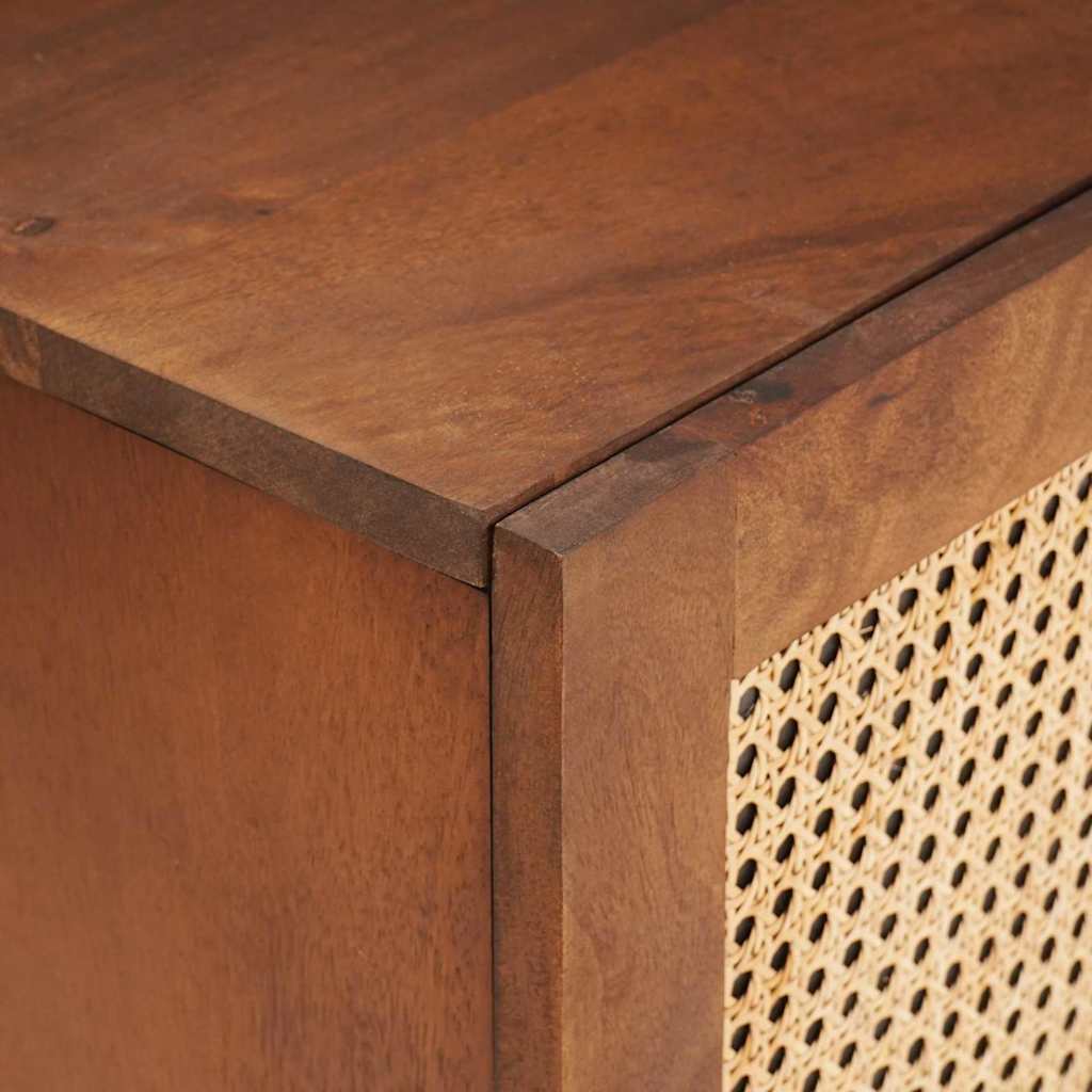 TV-Schränk mit Regal Braun 105 x 33,5 x 46 cm Massivholz Mango