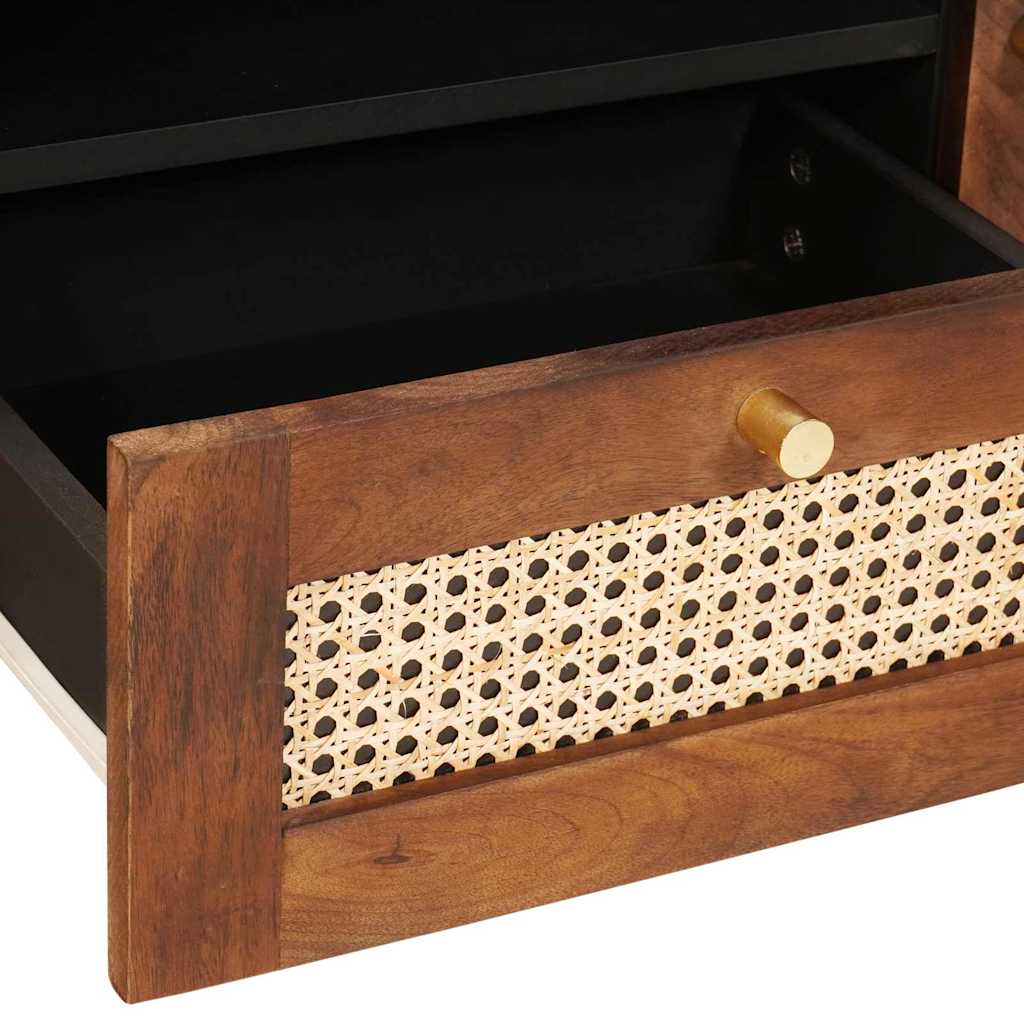 TV-Schränk mit Regal Braun 105 x 33,5 x 46 cm Massivholz Mango