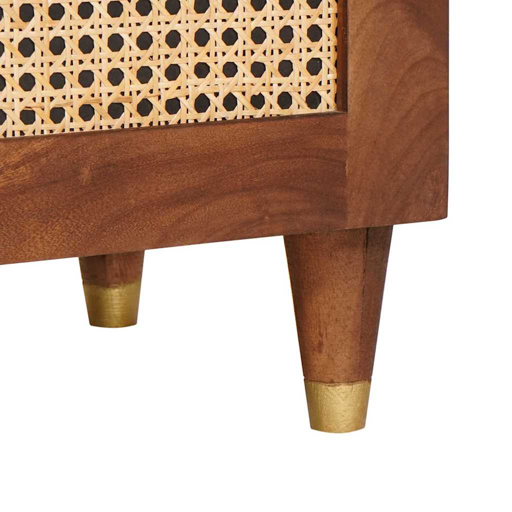 TV-Schränk mit Regal Braun 105 x 33,5 x 46 cm Massivholz Mango