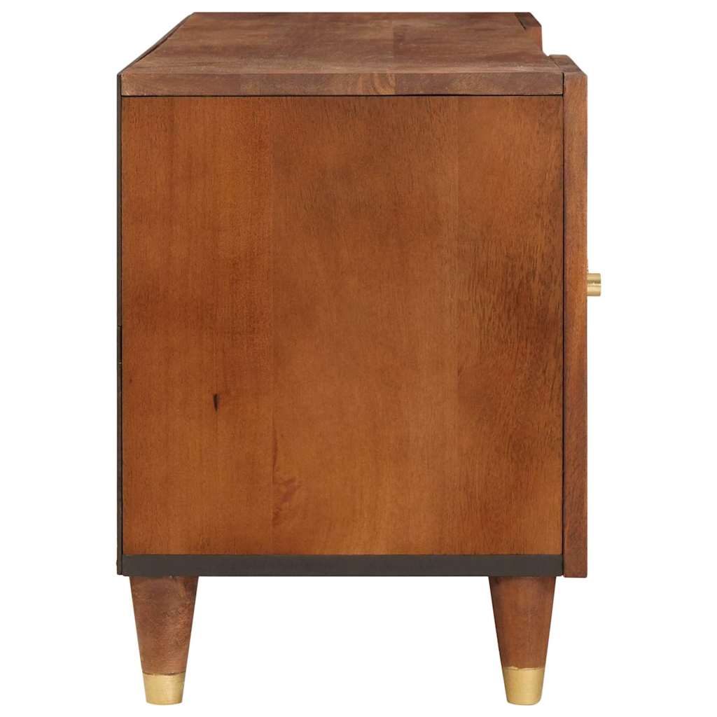TV-Schränk mit Regal Braun 105 x 33,5 x 46 cm Massivholz Mango