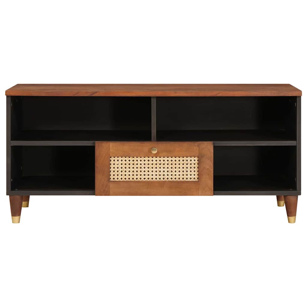 TV-Schränk mit Regal Braun 100 x 33,5 x 46 cm Massivholz Mango