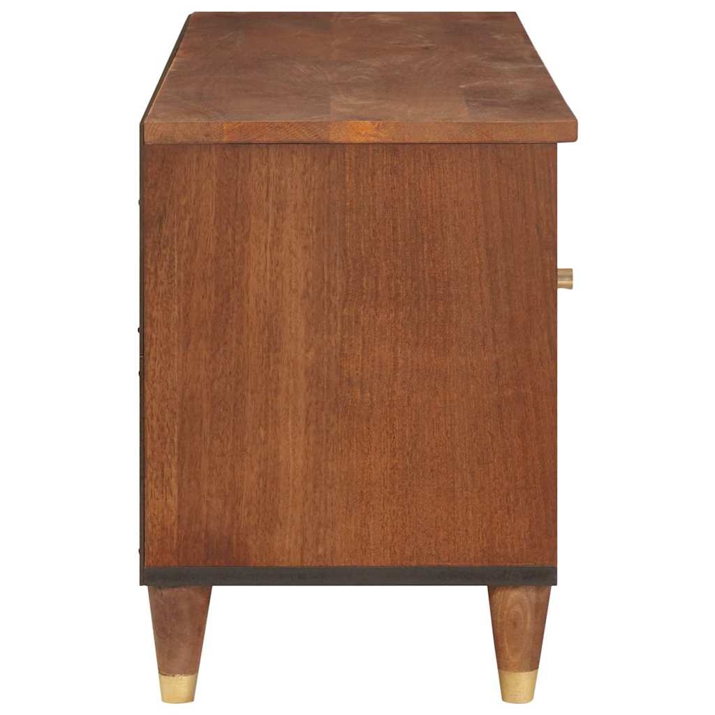 TV-Schränk mit Regal Braun 100 x 33,5 x 46 cm Massivholz Mango