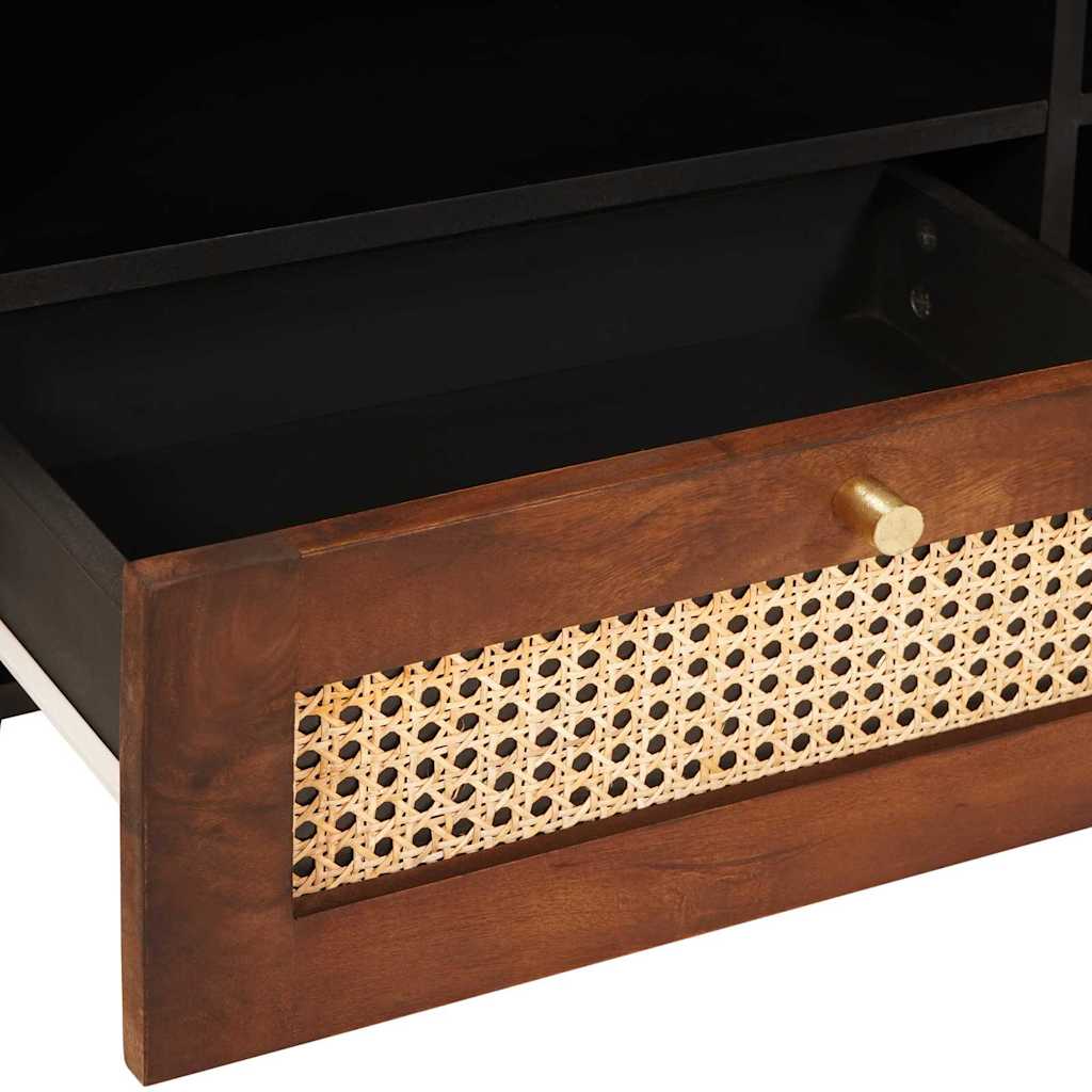TV-Schränk mit Regal Braun 80 x 33,5 x 46 cm Massivholz Mango
