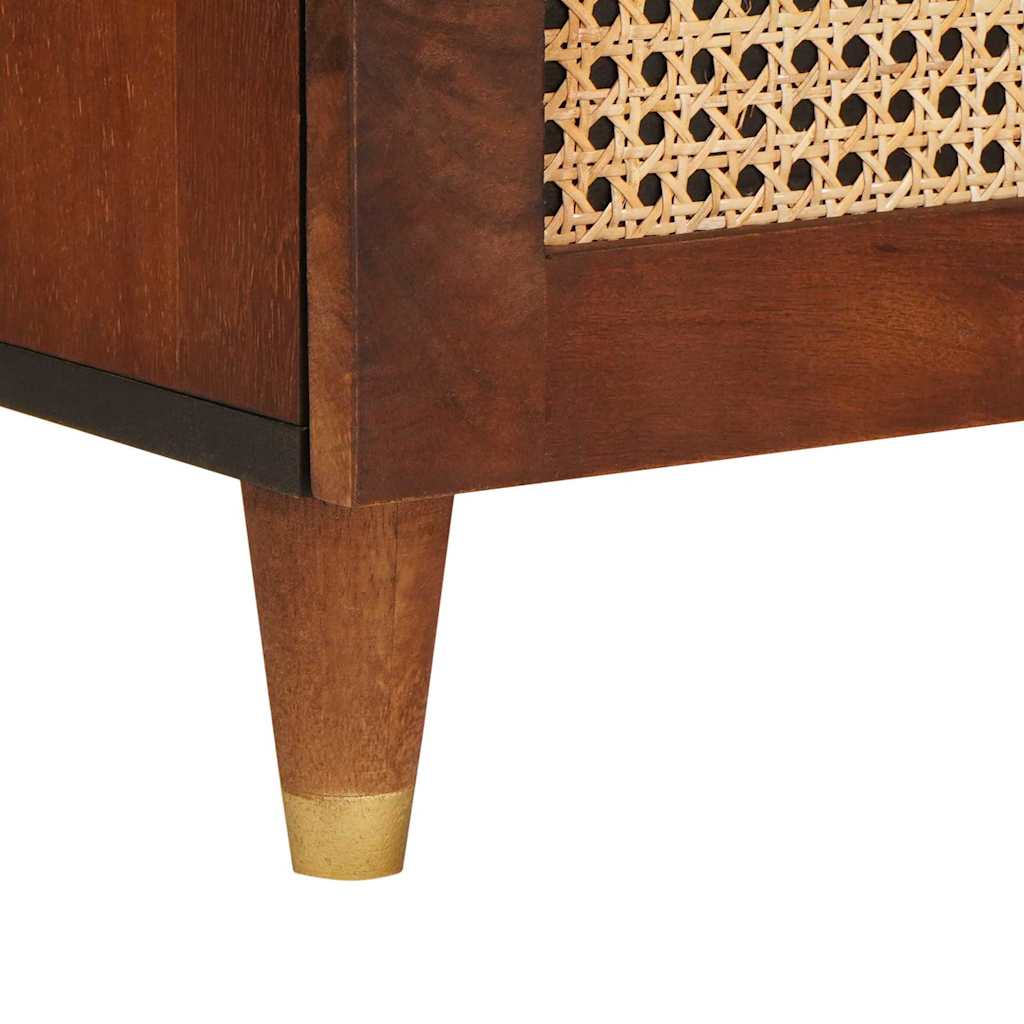 TV-Schränk mit Regal Braun 80 x 33,5 x 46 cm Massivholz Mango