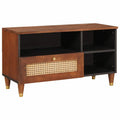 TV-Schränk mit Regal Braun 80 x 33,5 x 46 cm Massivholz Mango