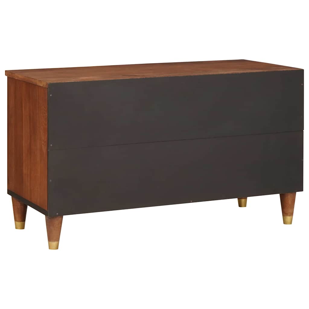 TV-Schränk mit Regal Braun 80 x 33,5 x 46 cm Massivholz Mango
