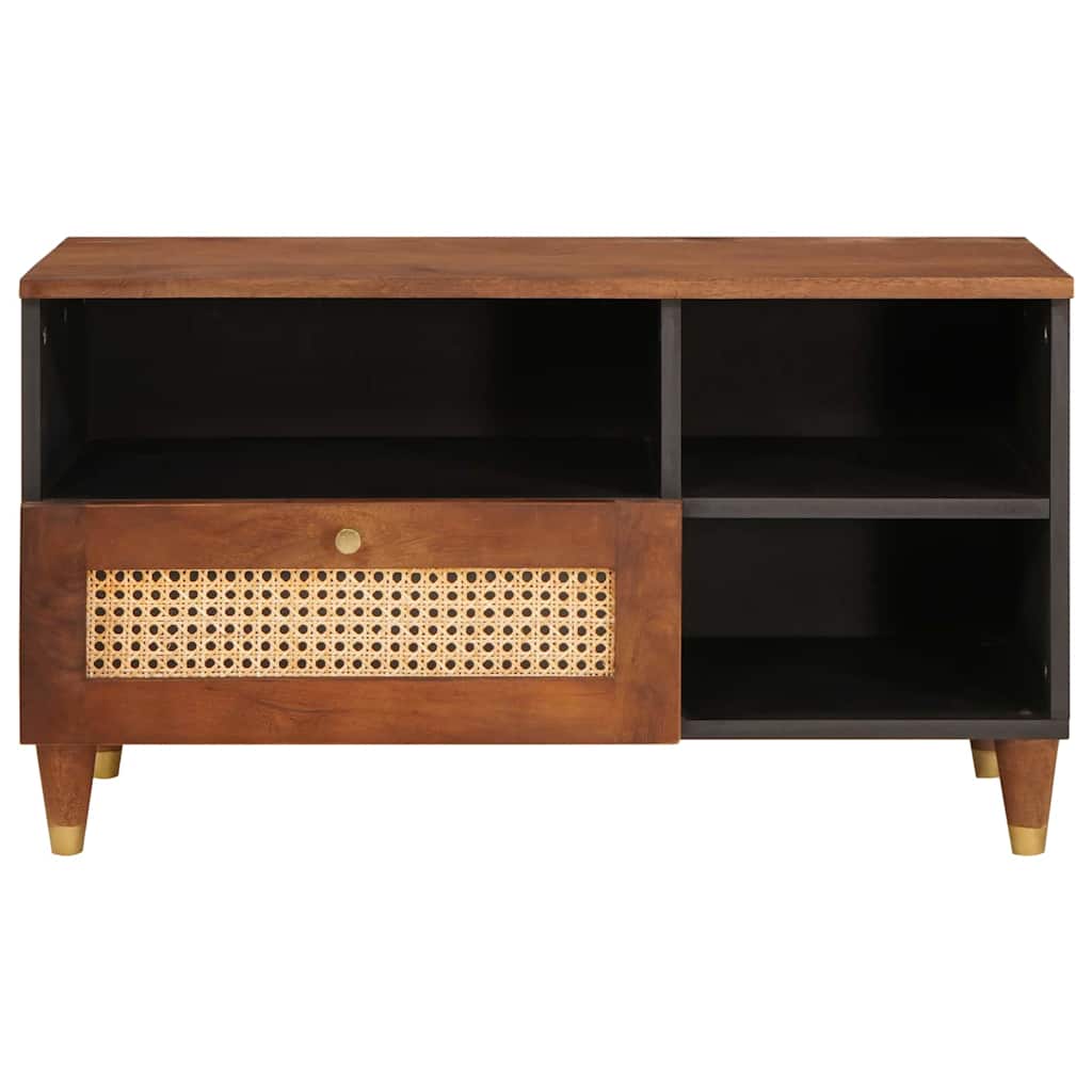 TV-Schränk mit Regal Braun 80 x 33,5 x 46 cm Massivholz Mango