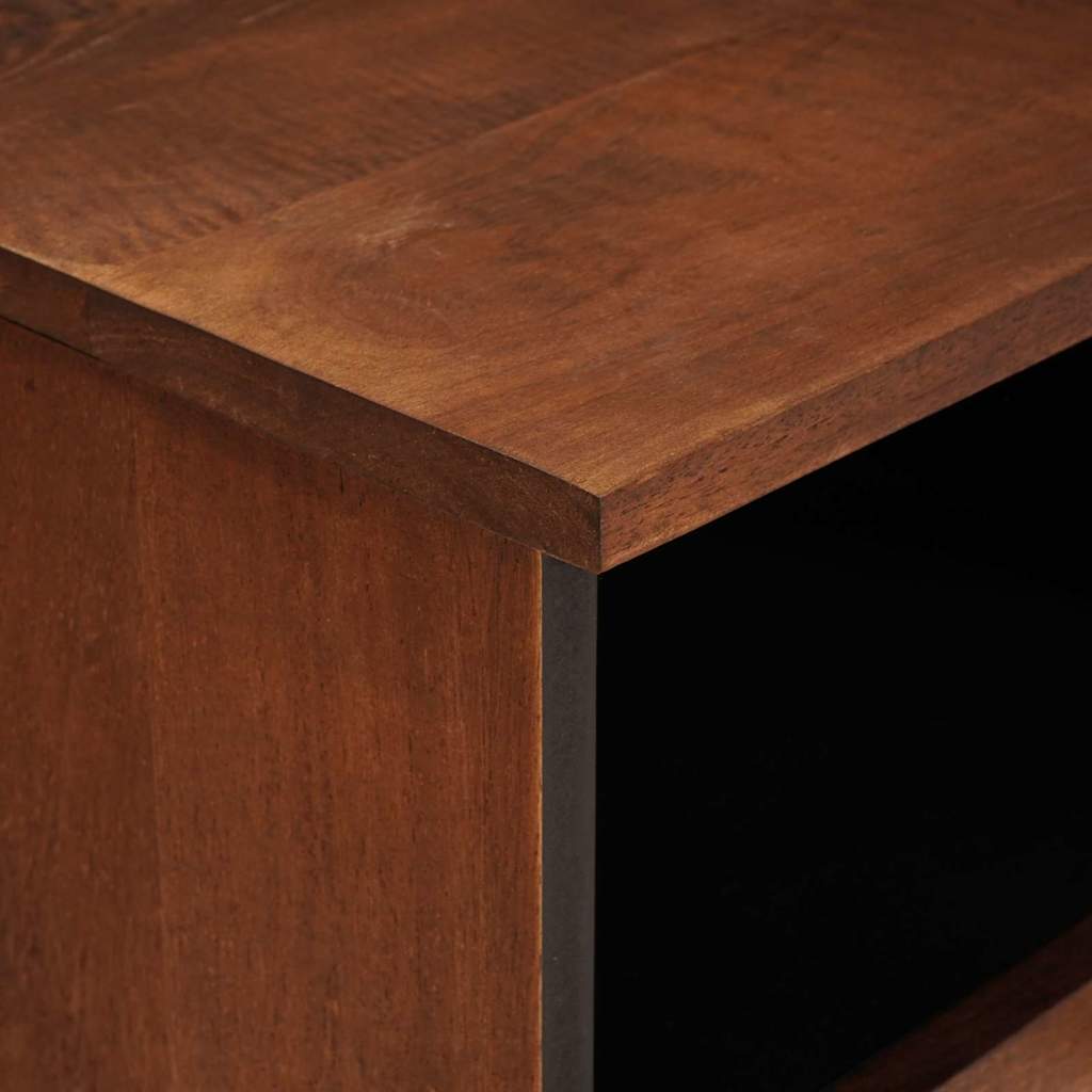 TV-Schränk mit Regal Braun 100 x 33,5 x 46 cm Massivholz Mango