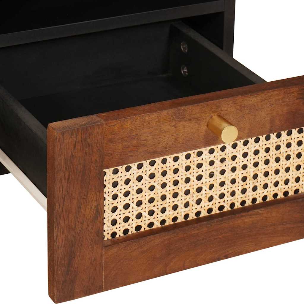 TV-Schränk mit Regal Braun 100 x 33,5 x 46 cm Massivholz Mango