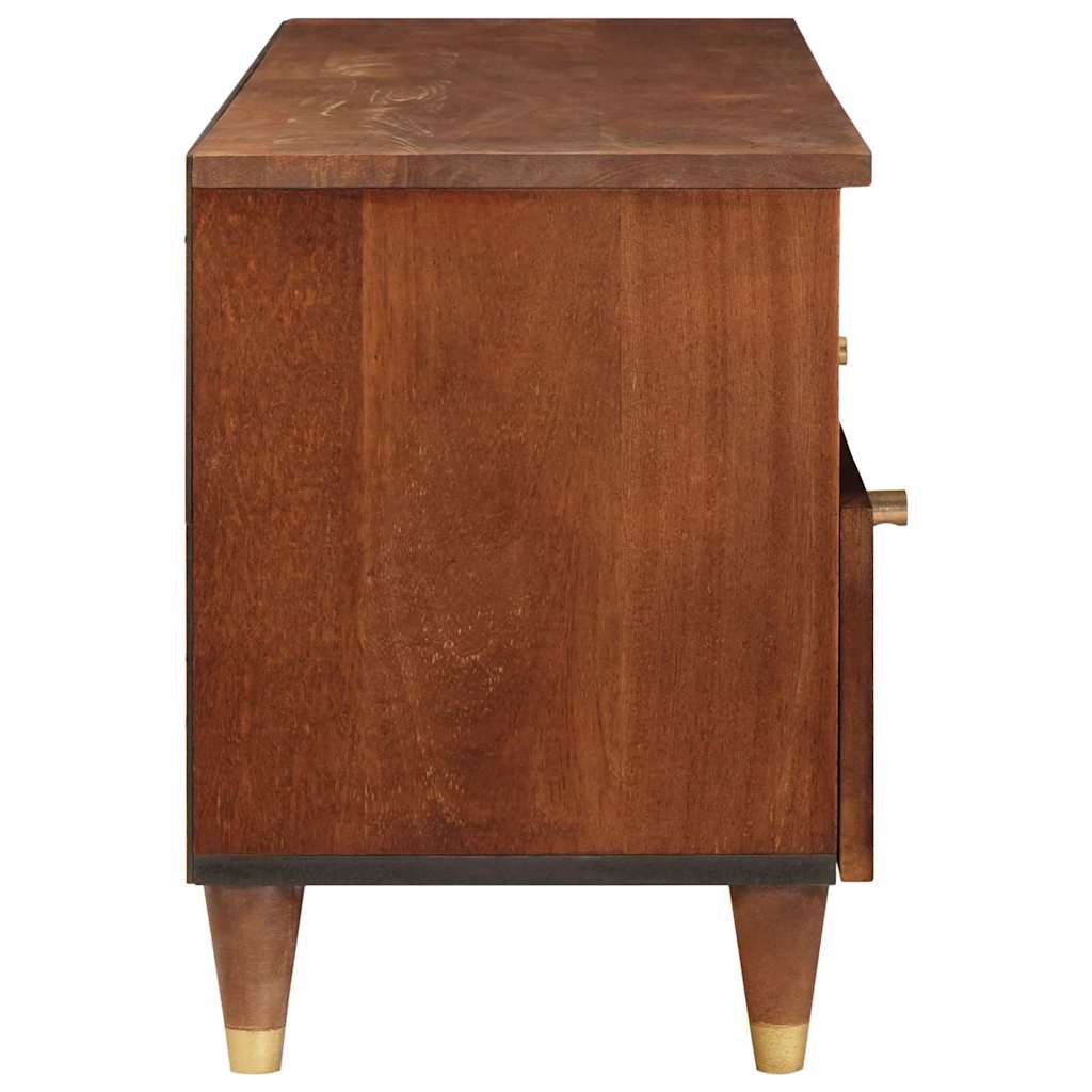 TV-Schränk mit Regal Braun 100 x 33,5 x 46 cm Massivholz Mango