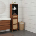 Sideboard mit Regal Braun 38 x 33,5 x 160 cm Massivholz Mango
