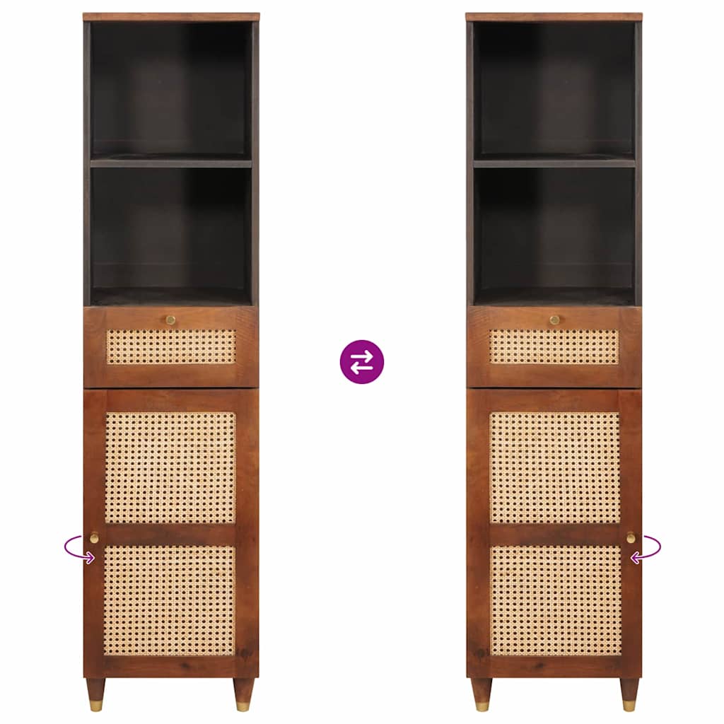 Sideboard mit Regal Braun 38 x 33,5 x 160 cm Massivholz Mango