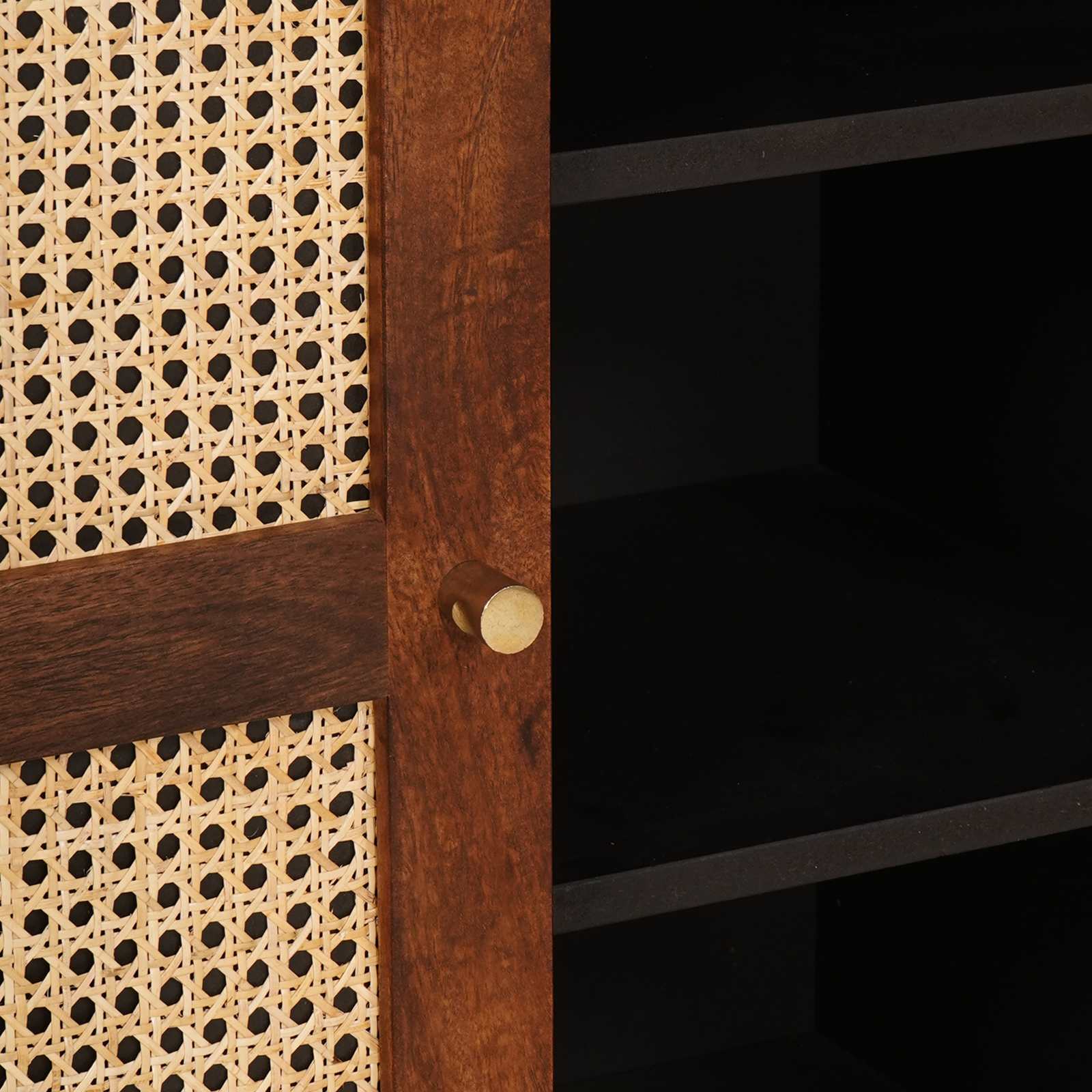 Sideboard Braun 90 x 33,5 x 75 cm Massivholz Mango