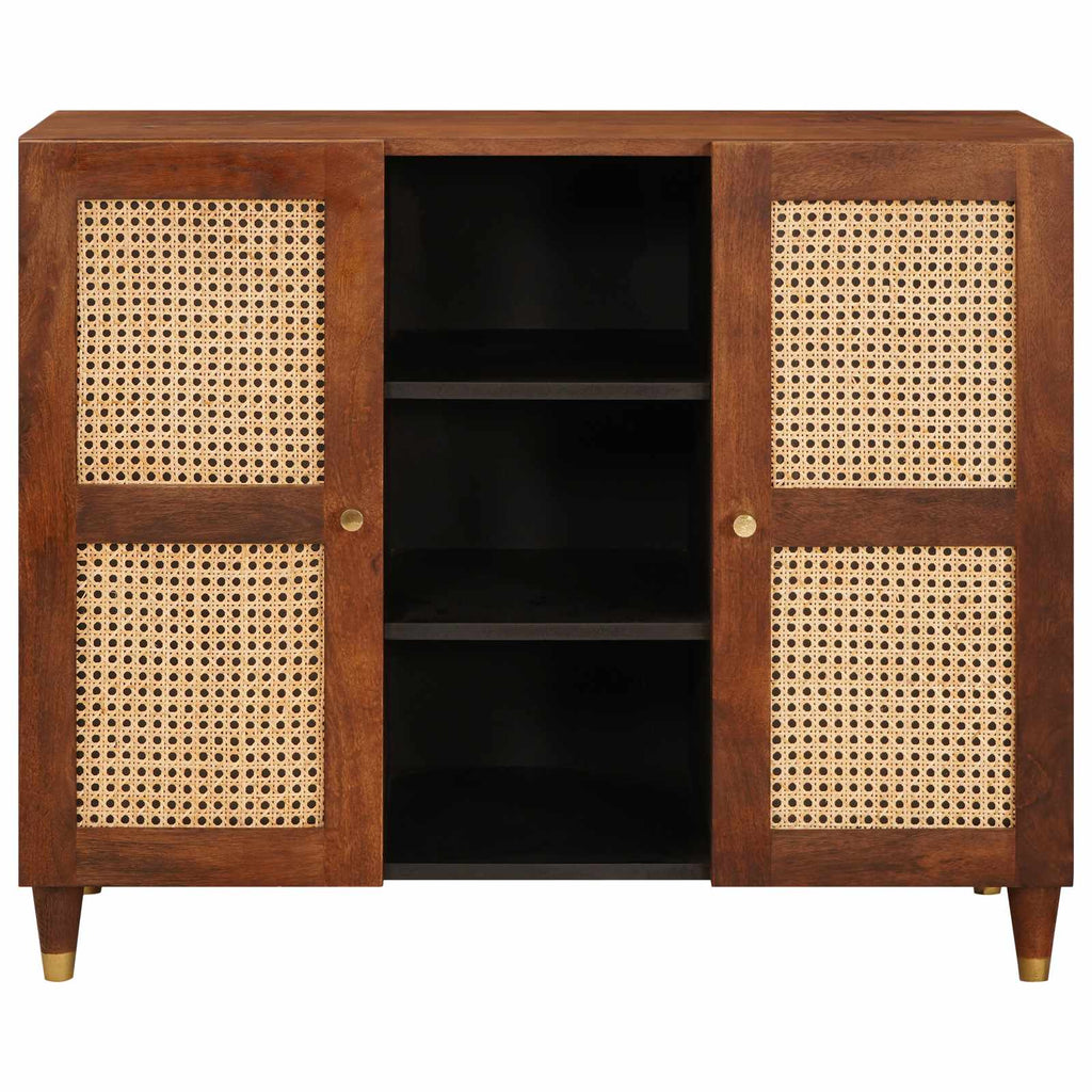 Sideboard Braun 90 x 33,5 x 75 cm Massivholz Mango