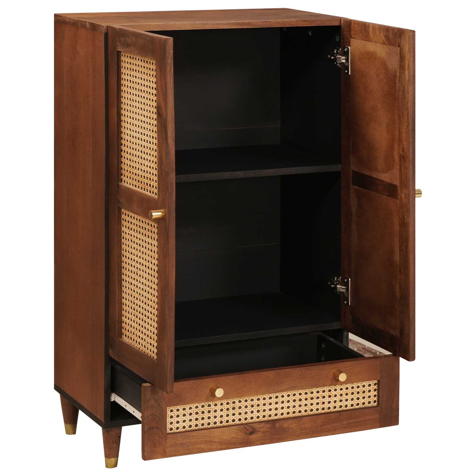 Hochschrank Braun 60 x 33,5 x 100 cm Massivholz Mango