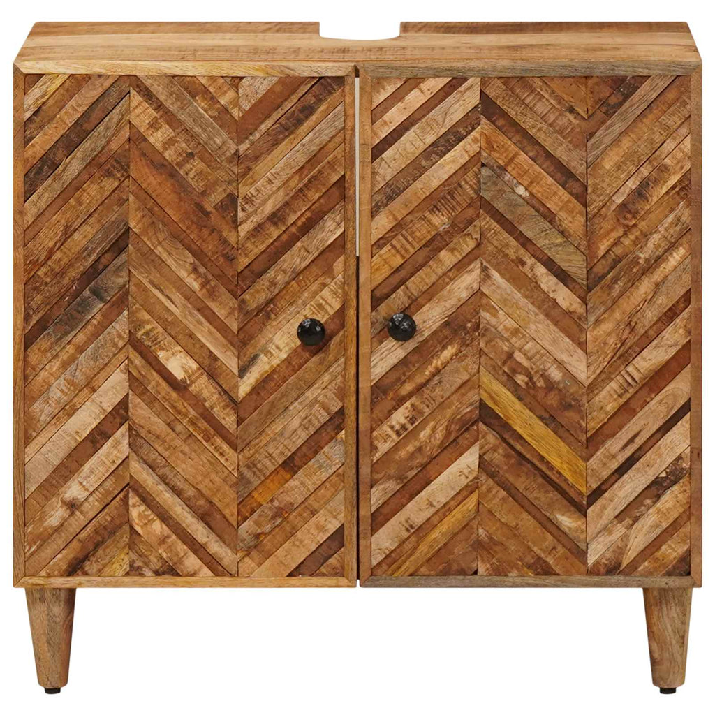 Waschbeckenunterschrank Braun 62 x 33 x 58 cm Massivholz Mango