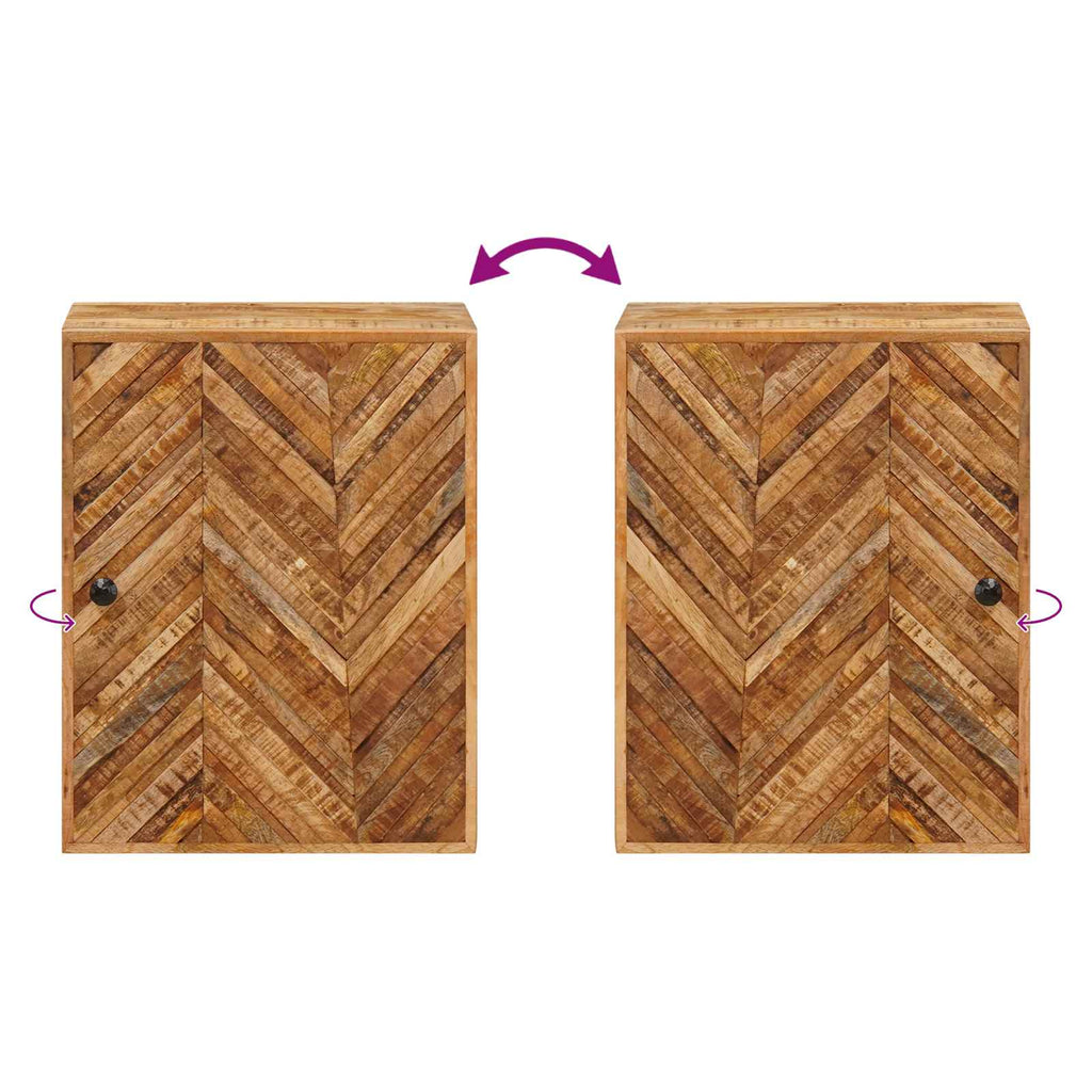 Hängeschrank mit Tür Braun 38 x 33,5 x 48 cm Massivholz Mango