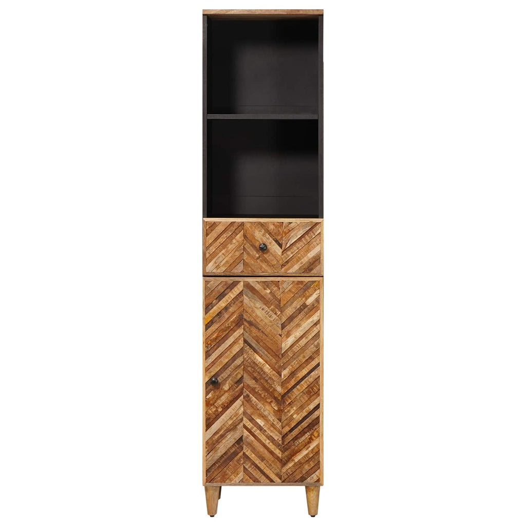 Badezimmerschrank Braun 38 x 33,5 x 160 cm Massivholz Mango