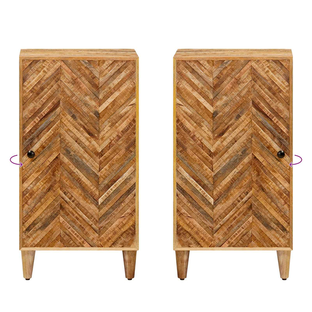 Stauraumschränke Braun 40 x 33,5 x 75 cm Massivholz Mango