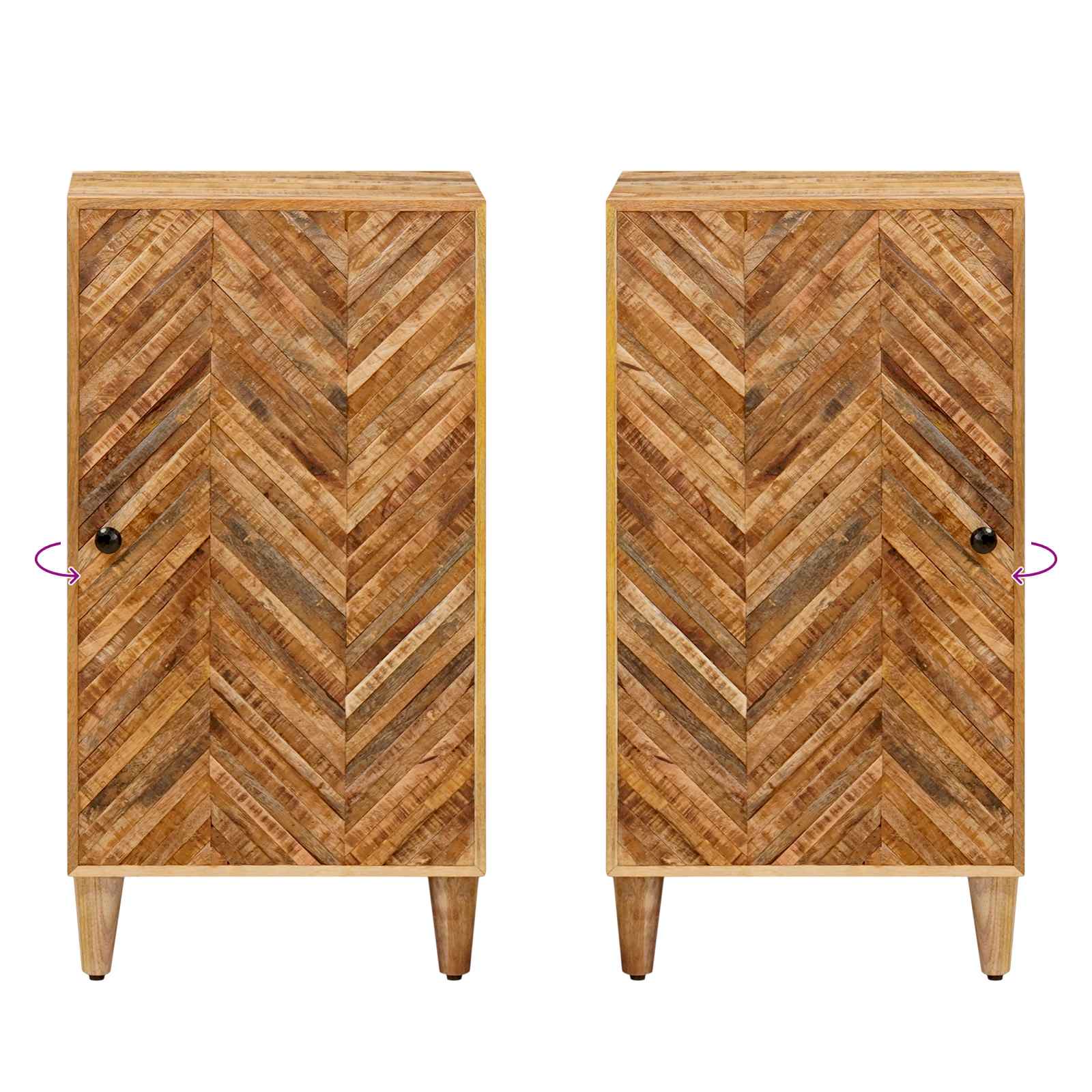 Stauraumschränke Braun 40 x 33,5 x 75 cm Massivholz Mango