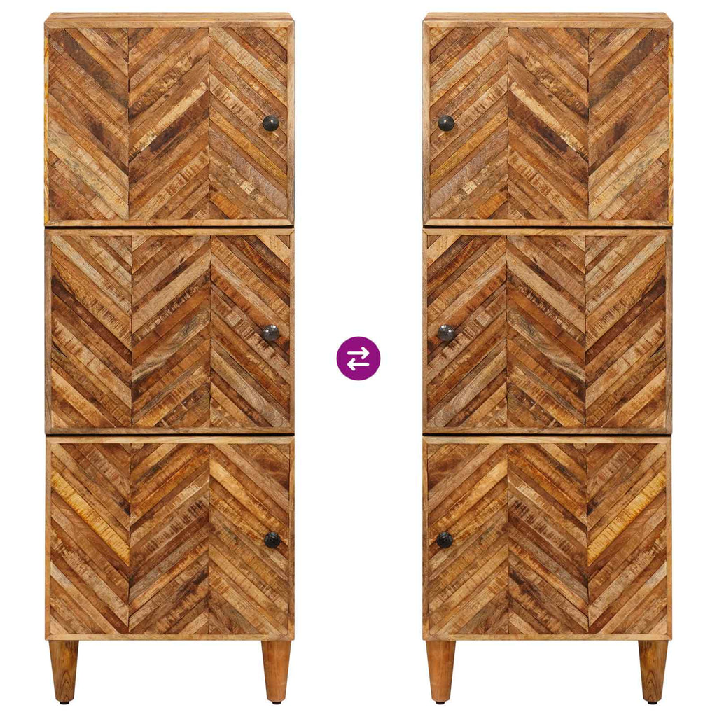 Stauraumschränke Braun 40 x 33,5 x 110 cm Massivholz Mango