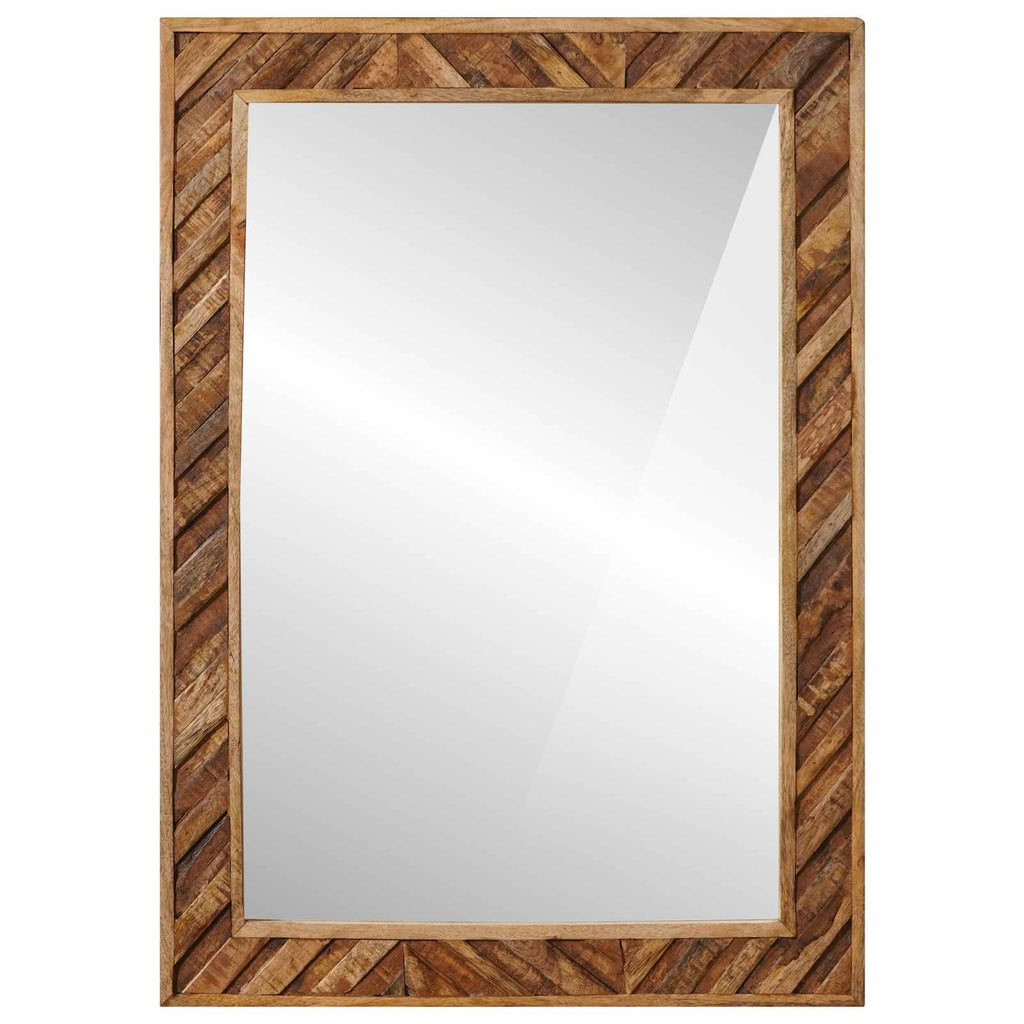 Spiegel Wandmontiert mit Spiegel Braun 70 x 50 x 3 cm Glas