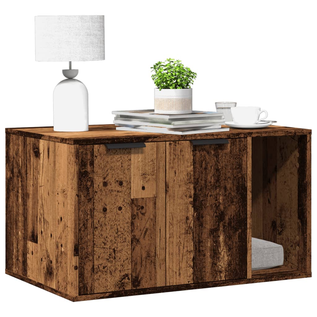 Katzenklo Altholz-Optik 80x50x45 cm Holzwerkstoff