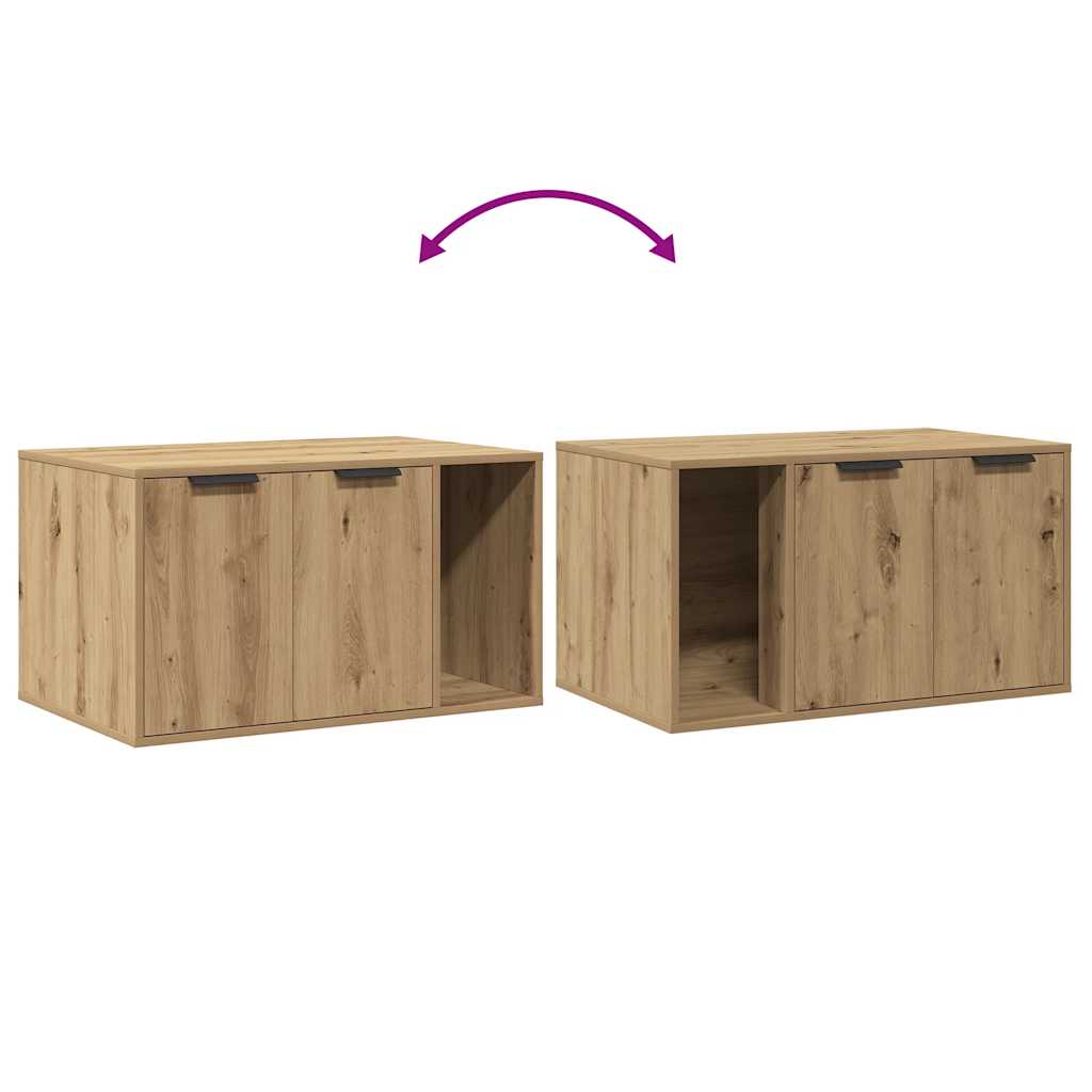 Katzenklo Artisan-Eiche 80x50x45 cm Holzwerkstoff