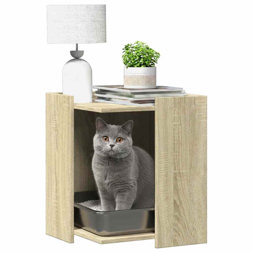 Katzenklo Sonoma Eiche 42x42x51 cm Holzwerkstoff