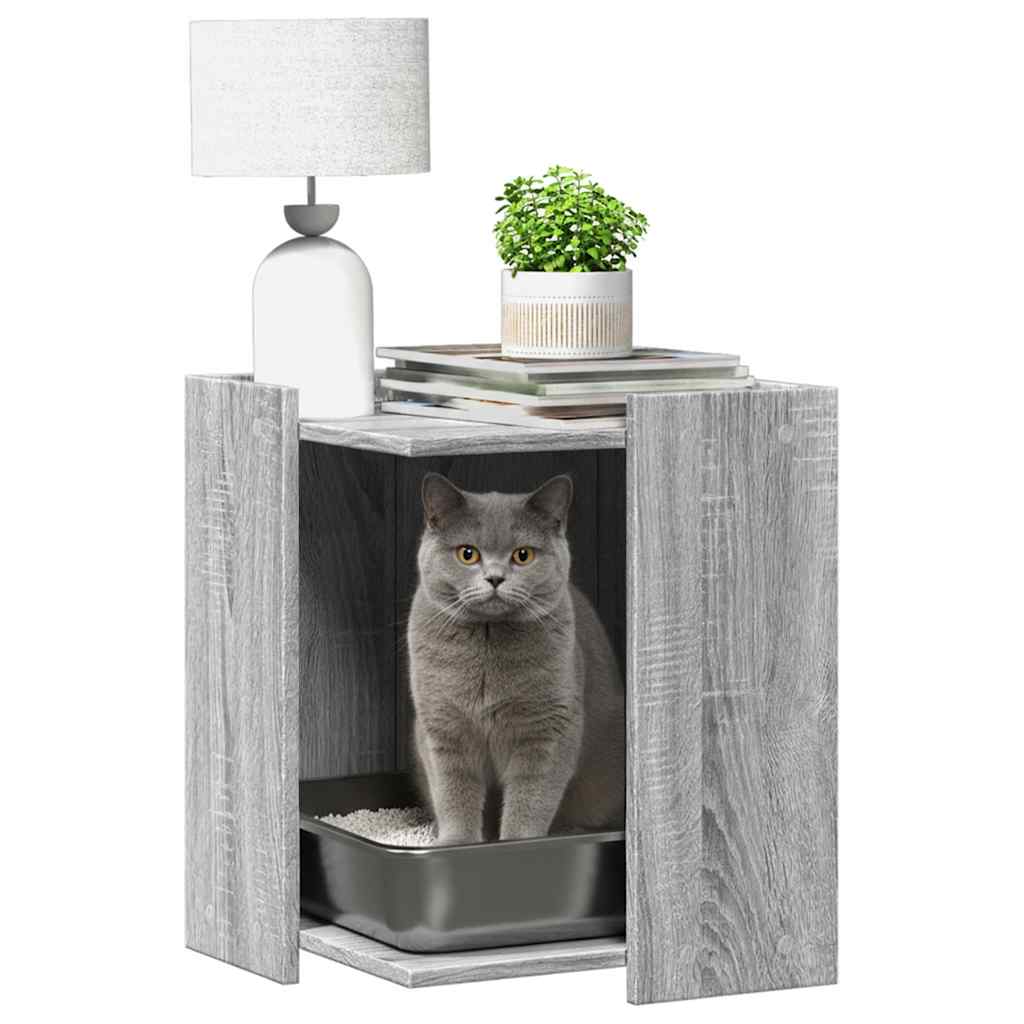 Katzenklo Grau Sonoma 42x42x51 cm Holzwerkstoff