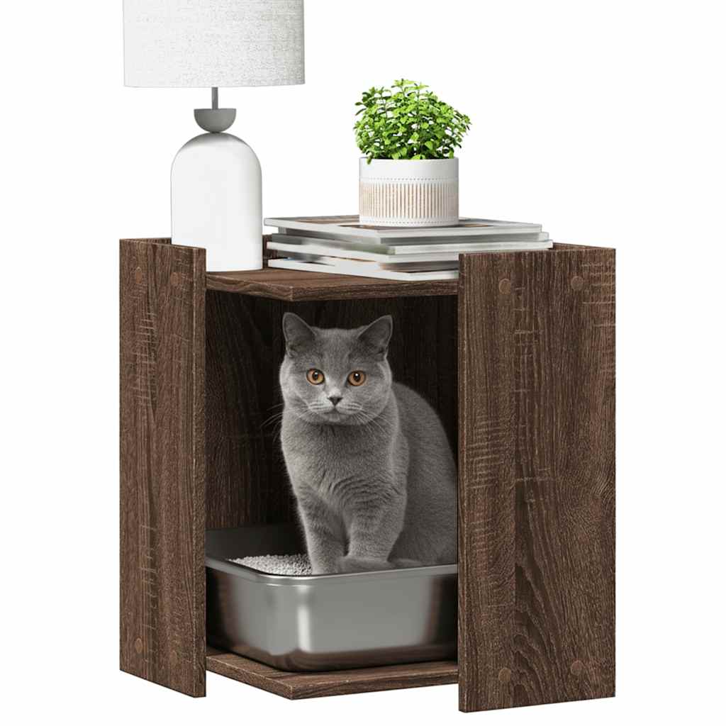 Katzenklo Eichen-Optik 42x42x51 cm Holzwerkstoff