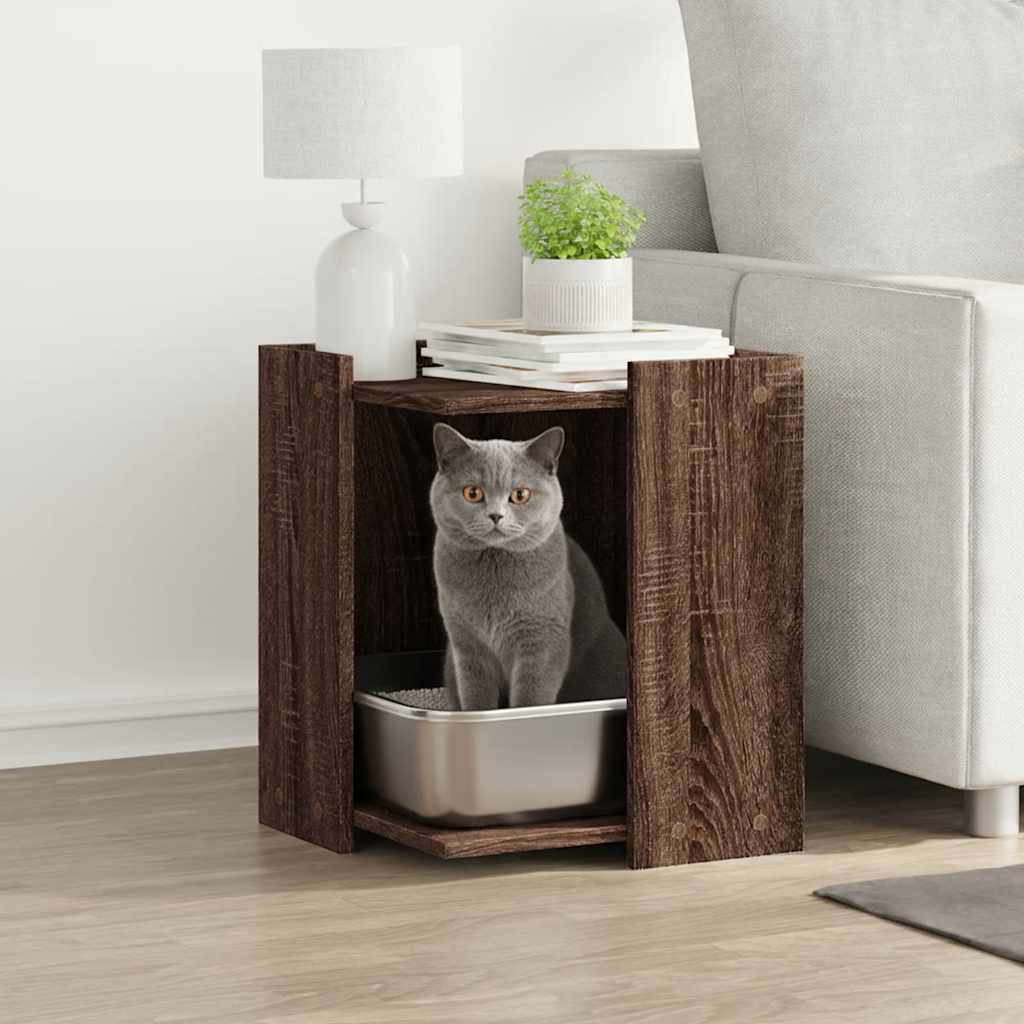 Katzenklo Eichen-Optik 42x42x51 cm Holzwerkstoff
