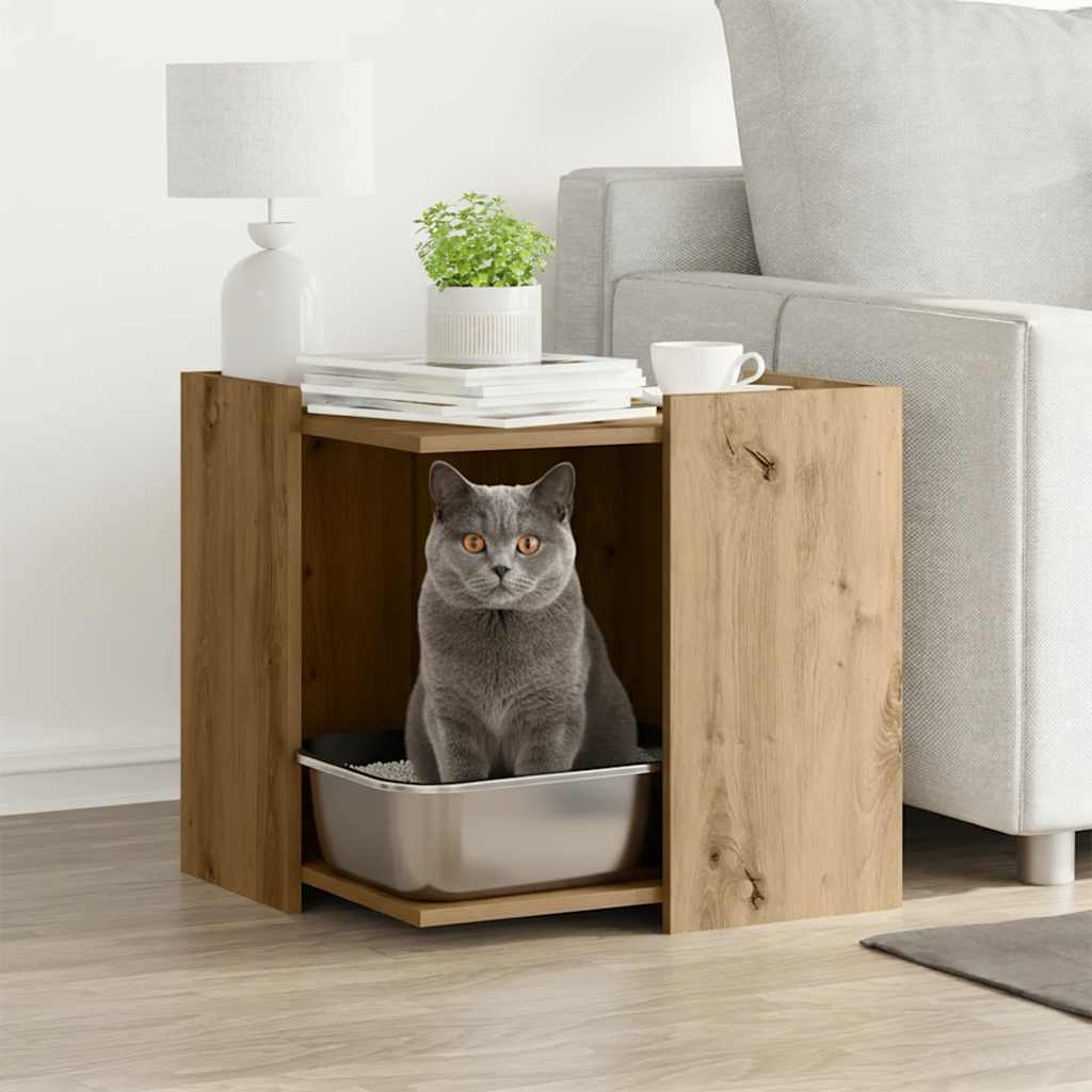 Katzenklo Artisan-Eiche 53x53x51 cm Holzwerkstoff