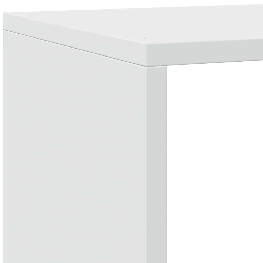 Raumteiler-Bücherregal 4 Stufen Weiß 143,5x29x143,5 cm