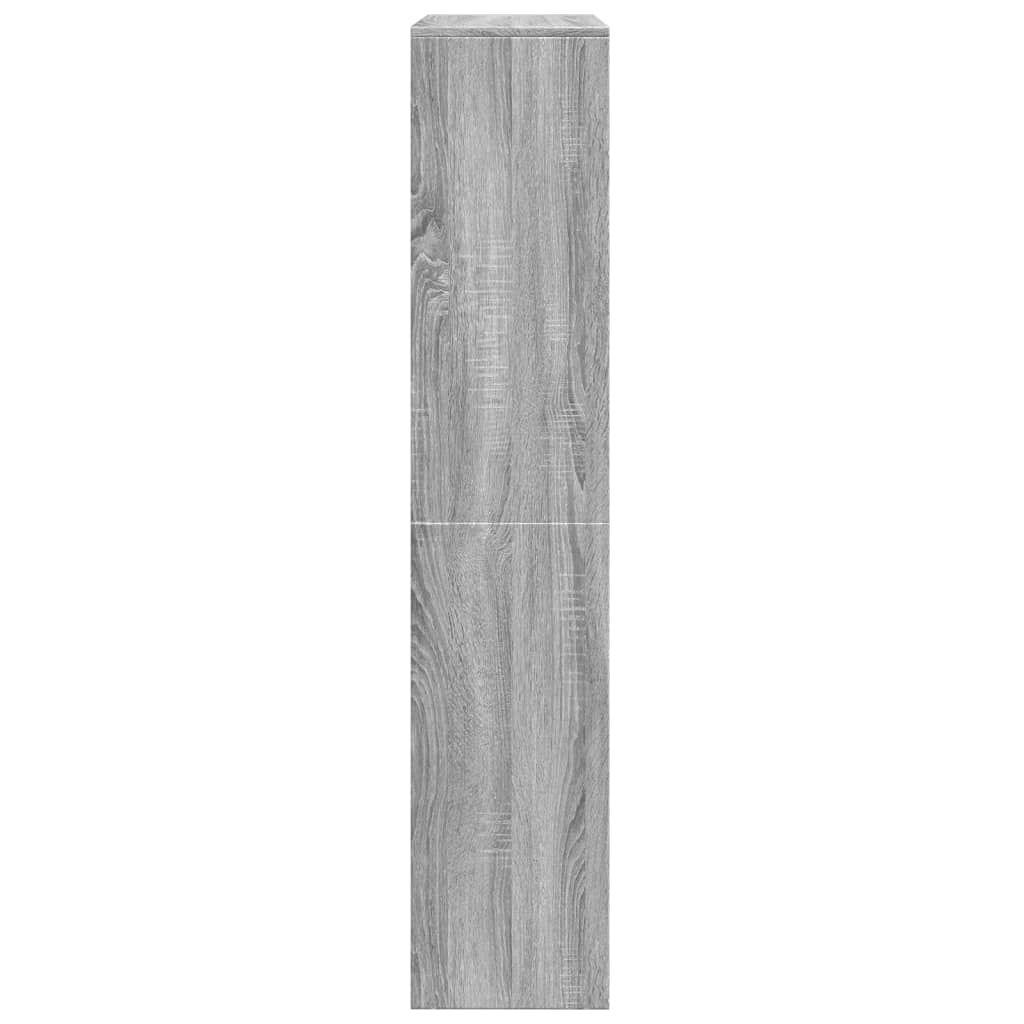 Raumteiler-Bücherregal 4 Stufen Grau Sonoma 143,5x29x143,5 cm