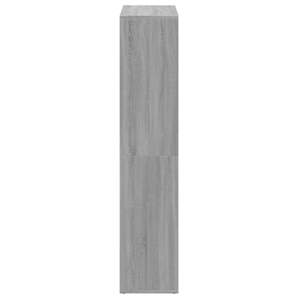 Raumteiler-Bücherregal Grau Sonoma 69,5x29x137,5 cm