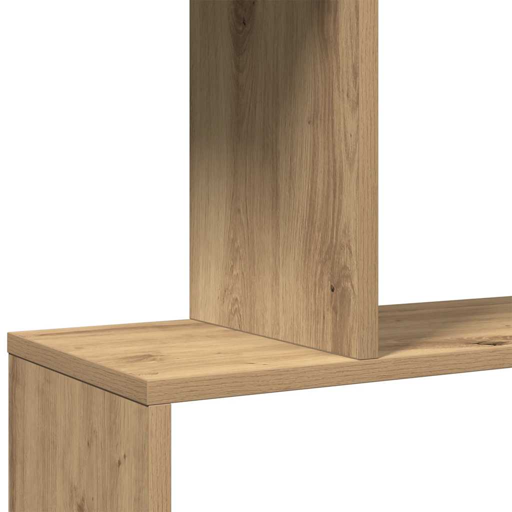 Raumteiler-Bücherregal 4 Böden Artisan-Eiche 70x24x129 cm