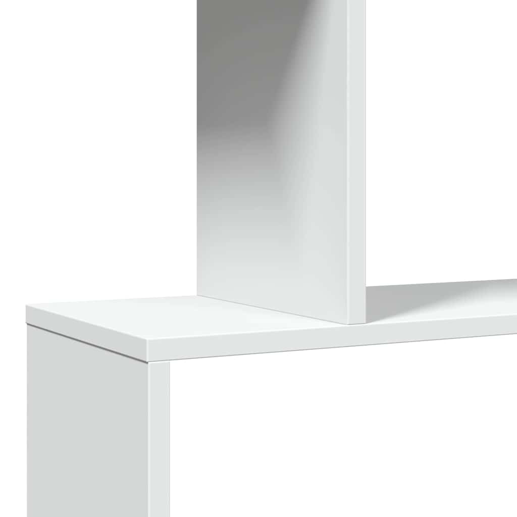 Raumteiler Bücherregal 3-stufig Weiß 70x24x97 cm Holzwerkstoff