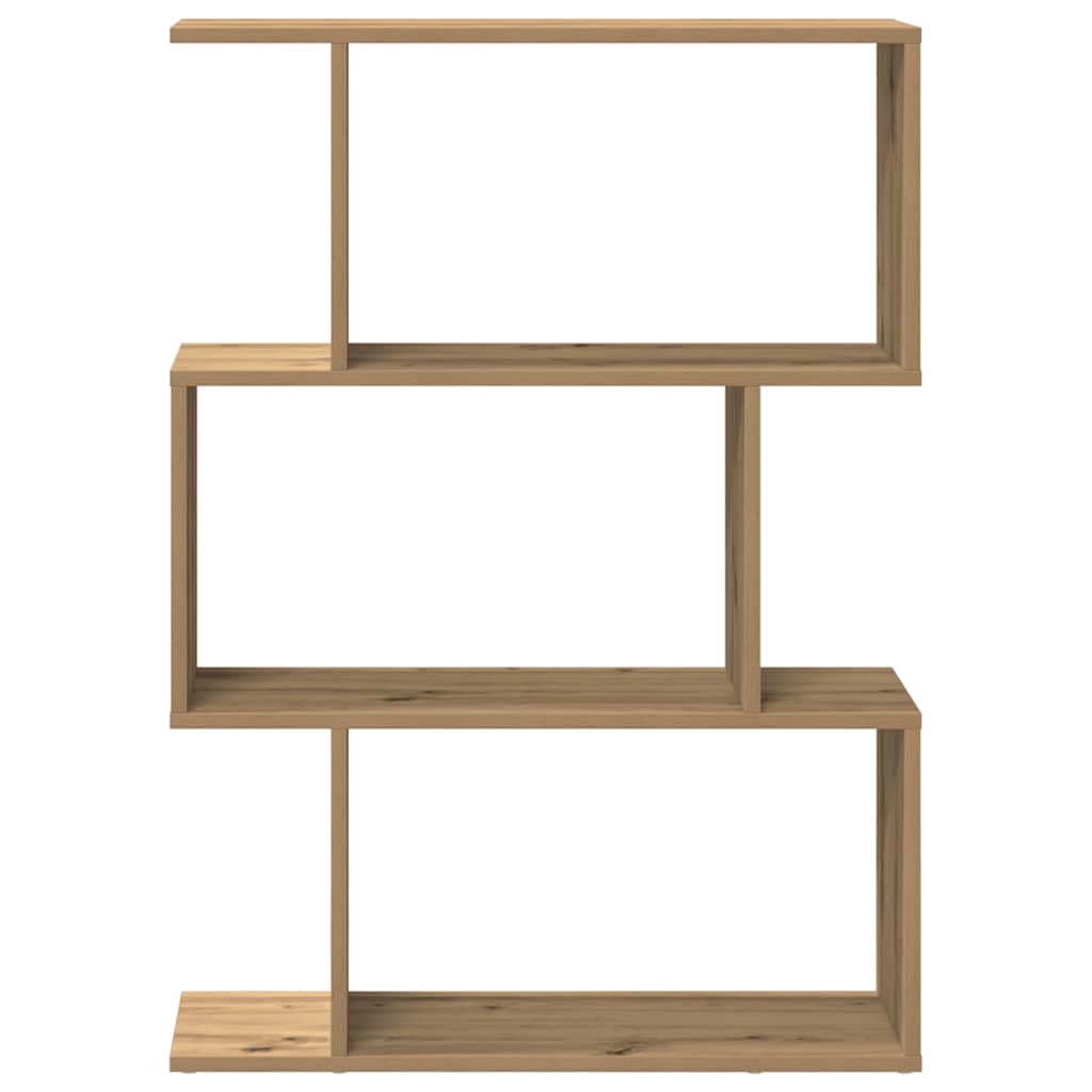 Raumteiler-Bücherregal 3 Fächer Artisan-Eiche 70x24x97 cm