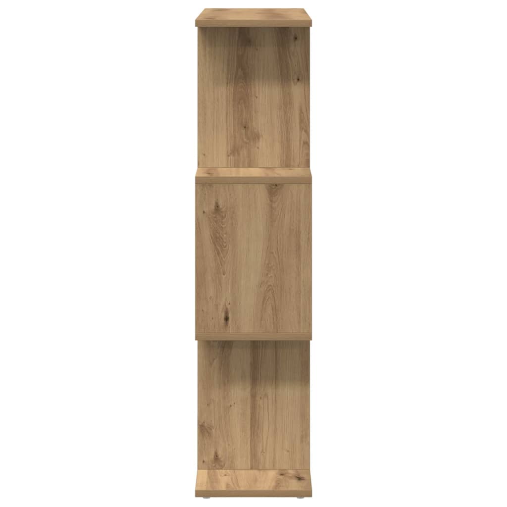 Raumteiler-Bücherregal 3 Fächer Artisan-Eiche 70x24x97 cm