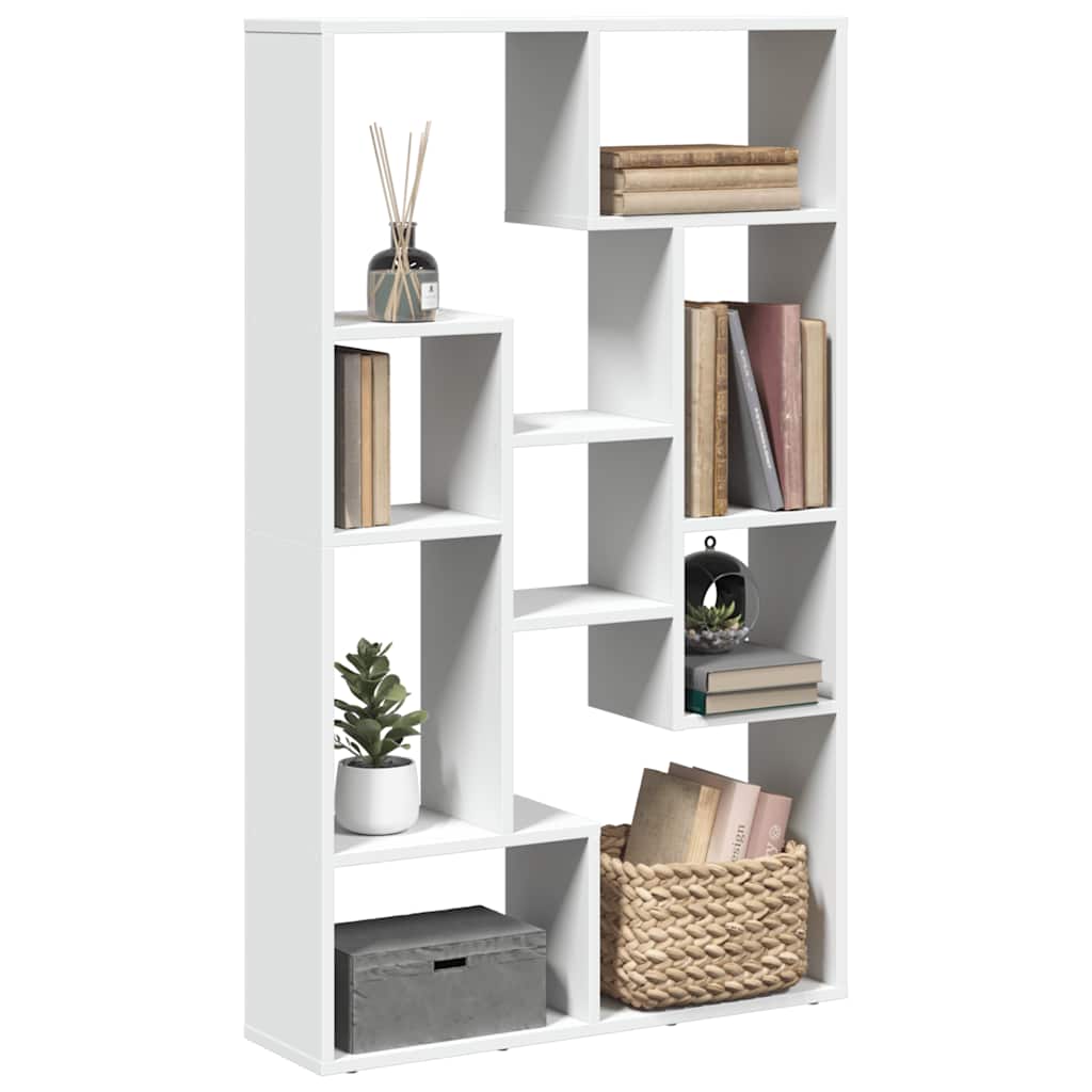 Bücherregal Weiß 72x20x120,5 cm Holzwerkstoff